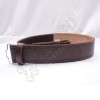 Brown Thistle Belt with Scottish Celtic Embossed real leather belt