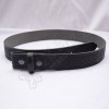 Black Celtic Design Belt with Scottish Celtic Embossed real leather belt