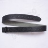 Black Celtic Design Belt with Scottish Celtic Embossed real leather belt