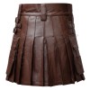 Brown Leather Heavy Duty Utility Kilts with 4 Straps closing