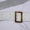 White Leather Cross Belt with boynet holder