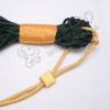 Dark Green and Golden color cotton Russian braid barrel sash