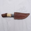 Damascus blade knife for kilt lover beautiful wooden and bone handle style