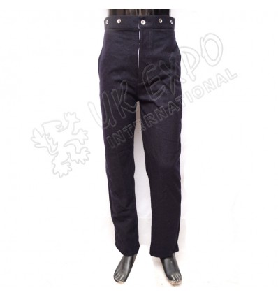American civil war trouser dark blue with red line and tin buttons