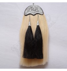 Long Horse hair Sporran with Celtic Cantle