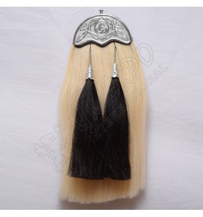 Long Horse hair Sporran with Celtic Cantle