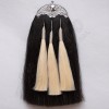 Black Horse hair With 3 white Tessels with Silver lace and cantle