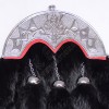 Full Dress Black Rabbit fur sporrans with Scottish Cantle