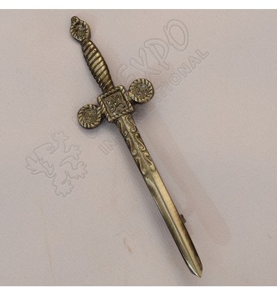 Celtic Sign Scottish Sword Shiny Antique kilt Pin
