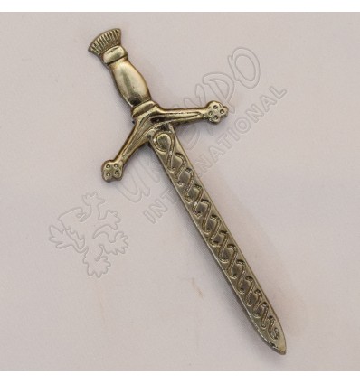 Cromarty Celtic Sword Shiny Antique Kilt Pin