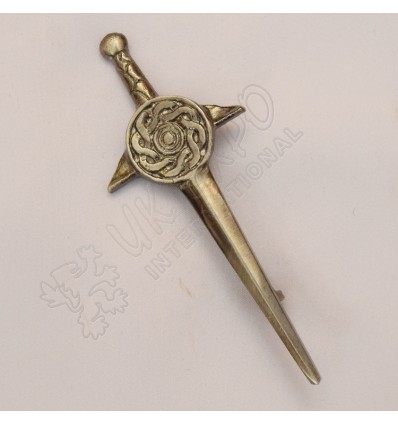 Celtic Design Shiny Antique Kilt Pin