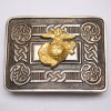 Scottish Shiny Antique Celtic Design Buckle With Us Marine Badge