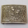 Celtic Scottish Flower Shiny Antique Kilt Buckle