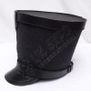 Shako Hat with Black Leather Band on Top and Black Color Threads