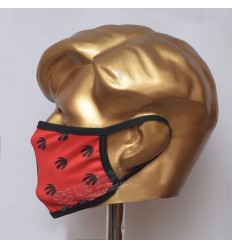 Red And Black Stylish Sublimated Cotton Mask