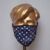 Blue With White and Red Star Sublimated Cotton Mask