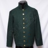Civil War Coat Dark Green With Brass Botton