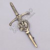 Celtic Sword With Clan Thistle Brass Antique Kilt Pin