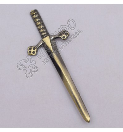 Highland Scottish Sword Brass Antique Kilt Pin