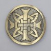 Celtic Knot Cross Round Brass Antique Kilt Belt Buckle