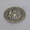 Rampart Lion with Crown Brass Antique Kilt Belt Buckle
