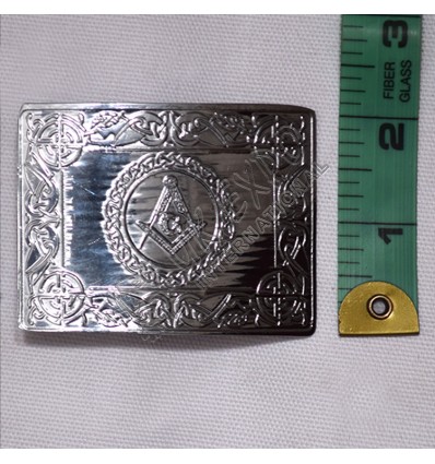 Masonic with Celtic Chain Chrome Plated Baby Buckle