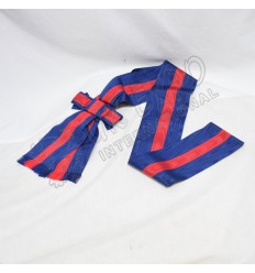Royal Blue With Red Color And Bow Sash