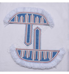 Regimental jacket 21th Shoulders/Epaulette Pair white braid with Red line
