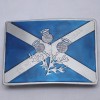 Scottish Flower Saltire Buckle SS Color Filled