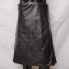Black Leather Utility Kilt 3 Straps