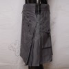 Grey Utility Kilt With Attached Pockets