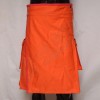 Men orange Color Utility Kilt With 2 side pockets