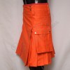 Men orange Color Utility Kilt With 2 side pockets