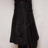 Black color Attached Pockets Utility Sports Casual Pocket Kilt