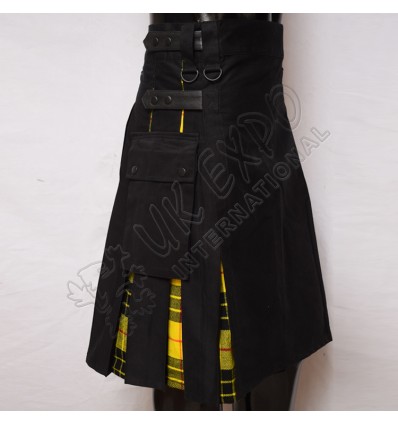 Hybrid Decent Macleod Dress Tartan Box Pleat Utility Kilt Attached pockets
