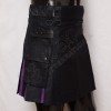 Black and Purple Ladies Hybrid Utility Kilt