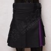 Black and Purple Ladies Hybrid Utility Kilt