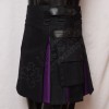 Black and Purple Ladies Hybrid Utility Kilt