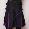 Black and Purple Ladies Hybrid Utility Kilt