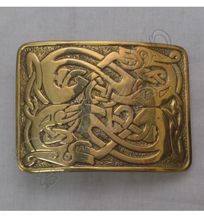 Scottish Brass Antique Celtic Design Buckle