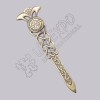 Celtic Knot Antique Brass Kilt Pin