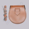 Laser Celtic Embossed Black Leather Sporran