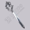 Thistle Crown Celtic Knot Chrome Color Filled Kilt Pin