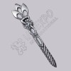 Scottish Thistle Chrome Black Color Filling Kilt Pin