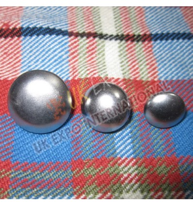 18 and 22 mm Plane Silver Color Button