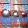 18 and 22 mm Plane Silver Color Button