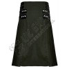 Military Green Roman Soldiers Snap and zipper closing Utility kilts