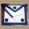 Masonic Bag White Leather NavyBlue Robbon 3 Rosetts Masonic Bag White Leather NavyBlue Robbon 3 Rosetts