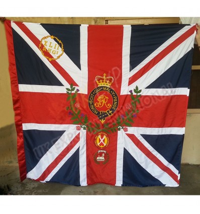 73rd Regiment of Foot Highland Large Hand Embroidery Flag GR RMV LXXII REG