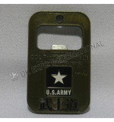 US Army Brass Badge with Bottle Opener